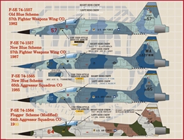 アフターバーナーデカール48-062 米空軍 第64/65アグレッサー飛行隊 レッドフラック
