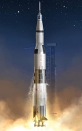 サイバーホビー1/72 アポロ11号 サターンV型ロケット                  