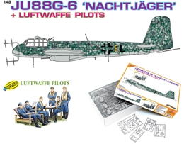 サイバーホビー1/48 Ju88G-6 ナハトイェーガー w/独空軍パイロット       