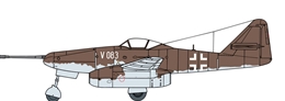 サイバーホビー1/48 Me262A-1a/U4 ボマーインターセプター w/エンジン  