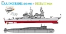 サイバーホビー1/700 アメリカ海軍駆逐艦インガソルDD-990 + ソ連海軍原子力潜水艦 