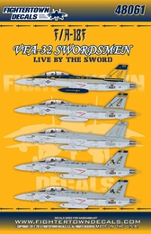 ファイタータウンデカール48-061 1/48 アメリカ海軍  F/A-18F VFA-32 スウ