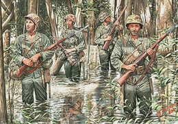 マスターボックス1/35 米・海兵隊4体太平洋戦争ジャングル戦                