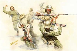 マスターボックス1/35 白兵戦・独軍vs英軍5体・41-42年北アフリカ            