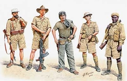 マスターボックス1/35 英米北アフリカ連合軍兵士・英連邦&仏歩兵4体+米戦車兵1体       