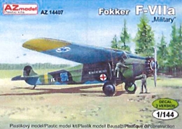 AZモデル1/144 フォッカー F.8a 軍用型                        