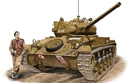 ブロンコモデル1/35 M24チャーフィー軽戦車英軍仕様(大戦型)+戦車兵1体         