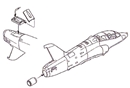 CMK1/32 BAeホークT.Mk.1A エアブレーキとエアインテイク/排気ノズルカバー(レ