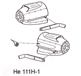 CMK1/32 ハインケル He111H-1 排気管(レベル)                  