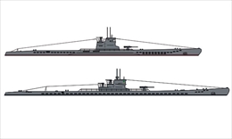 ハセガワ30034 1/700 ドイツ潜水艦 Uボート VIIC/IXC型“Uボート エース