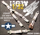 HGW1/32 WW2 米陸軍/海軍/海兵隊 戦闘機用 シートベルト               