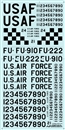ホビーデカールTC48025V1 F-86 セイバー 米空軍 機体番号            