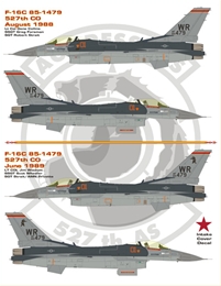 アフターバーナーデカール48-060 米空軍 F-16C アグレッサー            