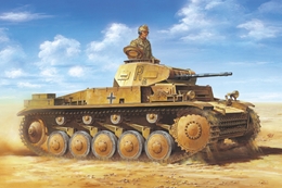 タスカ1/24 ドイツ 2号戦車 F型 北アフリカ戦線                      