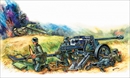 ズベズダ1/72 ドイツ対戦車砲 PAK-40 &フィギュア(3体)          