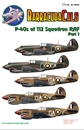 バラクーダデカール48005 1/48 P-40 RAF 第112飛行隊 パート1     