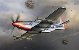 サイバーホビー1/32 アメリカ陸軍航空隊 P-51Kマスタング w/4.5インチ M10ロケ