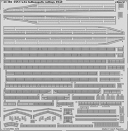 eduard1/350 U.S.S. CA-35 インディアナポリス 手摺り(アカデミー)  
