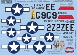 キッツワールド1/48 P-47D 'LOOK NO HANDS','Eight Nifties
