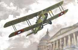 ローデン1/48 英・デハビランドDH4ディトンホワイト社製単発複葉爆撃機・WW1    